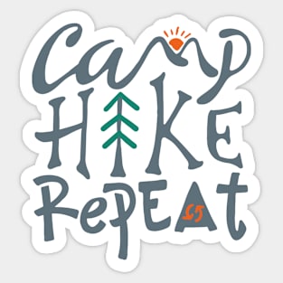 Camp Hike and Repeat Sticker